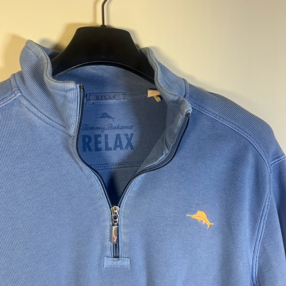 Tommy Bahama Tobago Bay Half-zip Sweatshirt In Blue Yonder Men’s Size Large - Picture 8 of 8